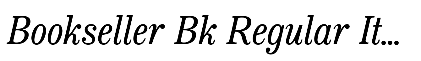 Bookseller Bk Regular Italic